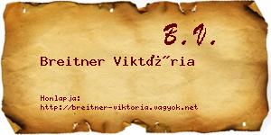 Breitner Viktória névjegykártya